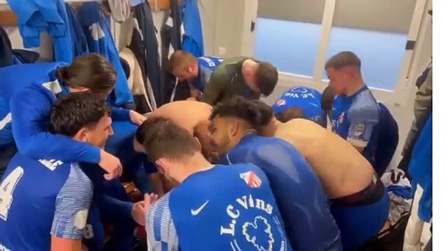 Célébration victoire ! ESM Gonfreville 2 / ES Tourville (championnat R2 Groupe C le 25/02/2024)