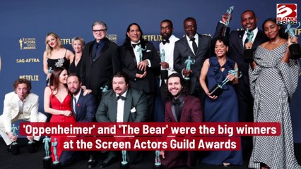 Oppenheimer and The Bear Triumph at Screen Actors Guild Awards.