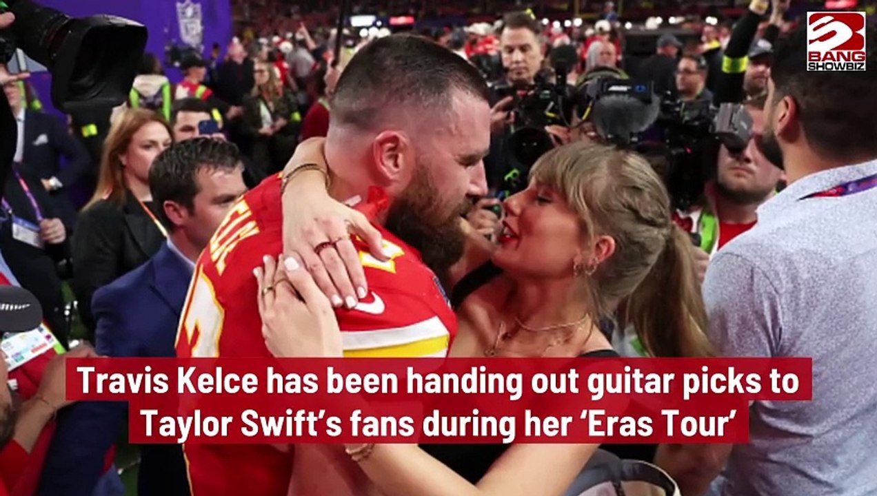 Travis Kelce Surprises Taylor Swift Fans with Guitar Picks in Sydney.