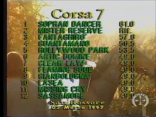 Ippodromo San Rossore. Immagini 107° Premio Pisa - 2 Marzo 1997