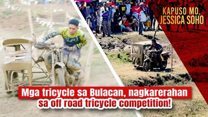 Mga tricycle sa Bulacan, nagkarerahan sa off road tricycle competition! | Kapuso Mo, Jessica Soho