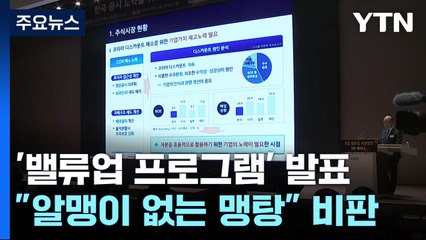 앞으로 '밸류업 계획' 공시 기업에 세제혜택...코스피는 하락 / YTN