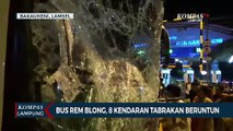 Bus Rem Blong Sebabkan Kecelakaan Beruntun di Bakauheni
