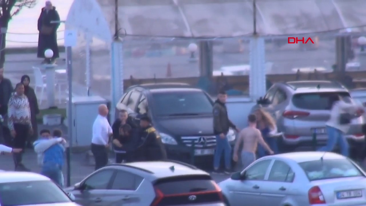 Silivri'de iki grup arasında tekme tokat kavga kamerada