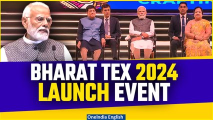 Скачать видео: Bharat Tex-2024: PM Modi Launches 'Largest-Ever' Global Textiles Event in Delhi | Oneindia News