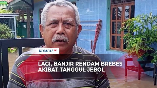 Tanggul Sungai Pemali Jebol, Permukiman Warga di Brebes Terendam Banjir