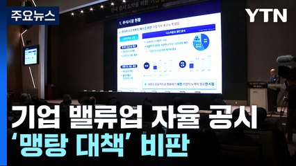 7월부터 기업 밸류업 자율 공시...주주환원 세제지원은 추후 발표 / YTN