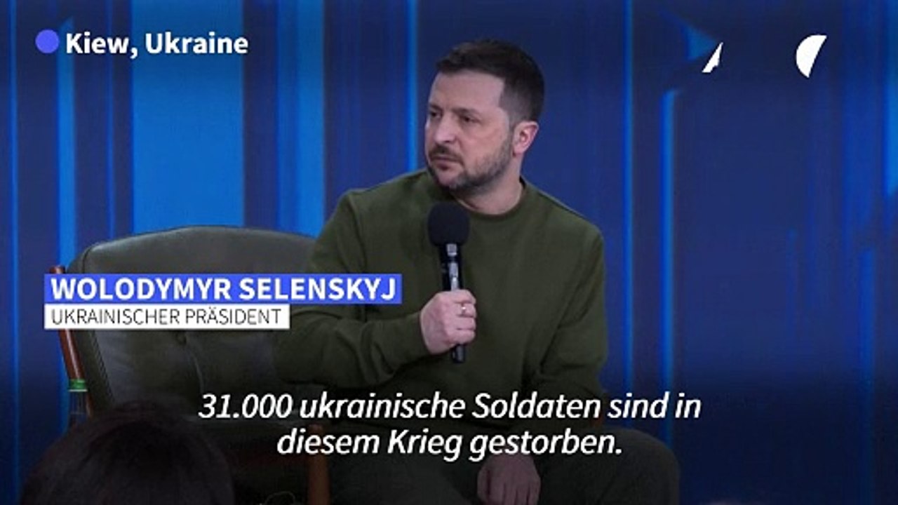 31.000 ukrainische Soldaten laut Selenskyj getötet