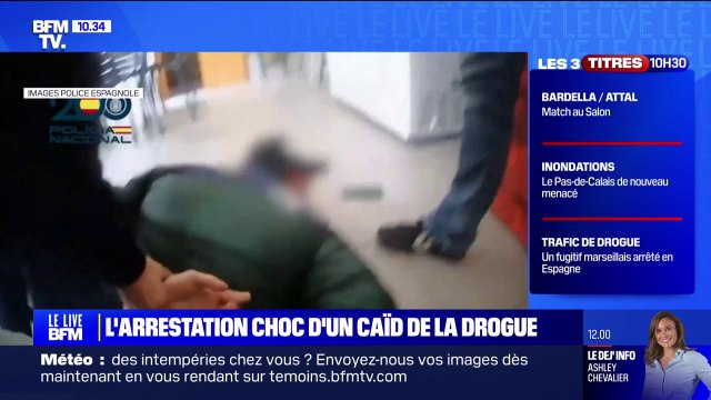 La police espagnole dévoile les images de l'interpellation d'un Français suspecté d'être le principal membre d'un clan marseillais