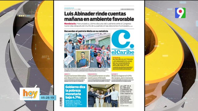 Titulares de prensa dominicana lunes 26 de febrero 2024 | Hoy Mismo