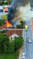 Incêndio destrói imóvel em Indaial e proprietário precisa ser socorrido pelos bombeiros