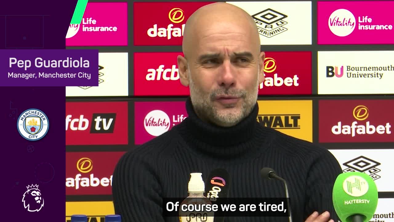 We are tired” -Guardiola speaks about congested Man City schedule