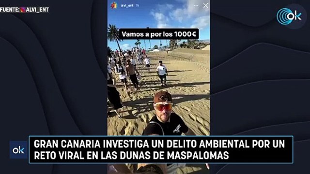 Gran Canaria investiga un delito ambiental por un reto viral en las Dunas de Maspalomas
