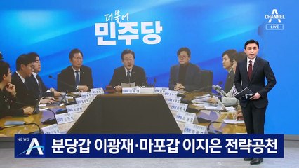 분당갑 이광재·마포갑 이지은 전략공천