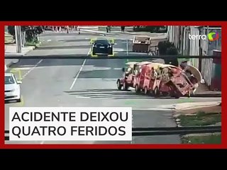 Trenzinho da alegria tomba e deixa feridos em MG