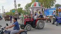 नागौर में किसानों ने निकाली ट्रेक्टर रैली
