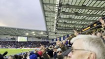 Brighton and Hove Albion fans react to last-gasp goal to draw with Everton