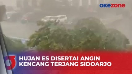 Download Video: Cuaca Ektrem, Hujan Es Disertai Angin Kencang Terjang Sidoarjo