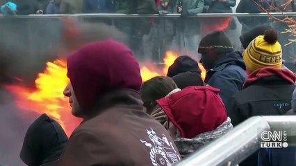 Avrupalı çiftçiler polisle çatıştı