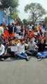 ABVP protest against drugs in Ratlam