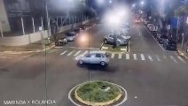 Vídeo mostra acidente entre carro e moto no cruzamento da avenida Maringá com a Rolândia