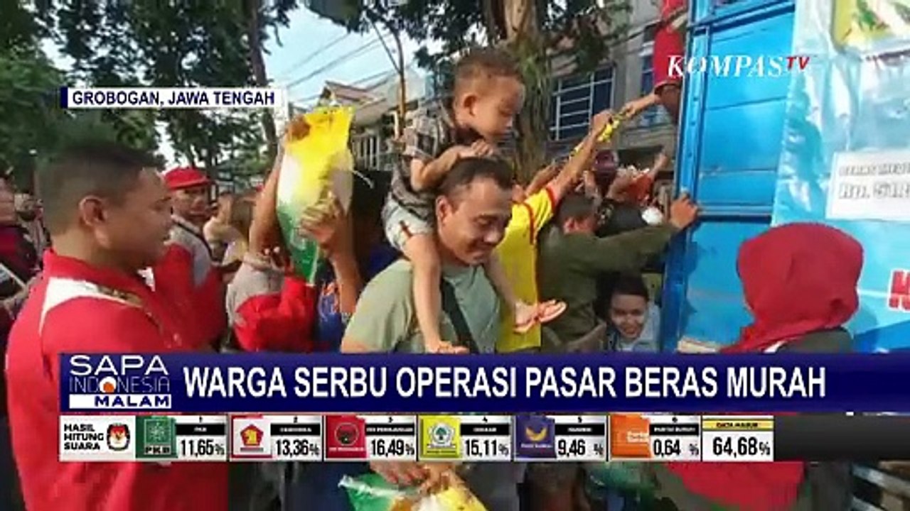 Pemkab Grobogan Sediakan 3 Ton Beras di Operasi Pasar Murah, Langsung Diserbu Warga