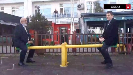 Ordu'da Saadet Partili ve Demokrat Partili adayların park eğlencesi