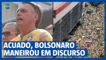 Acuado, Bolsonaro maneirou em discurso na Avenida Paulista
