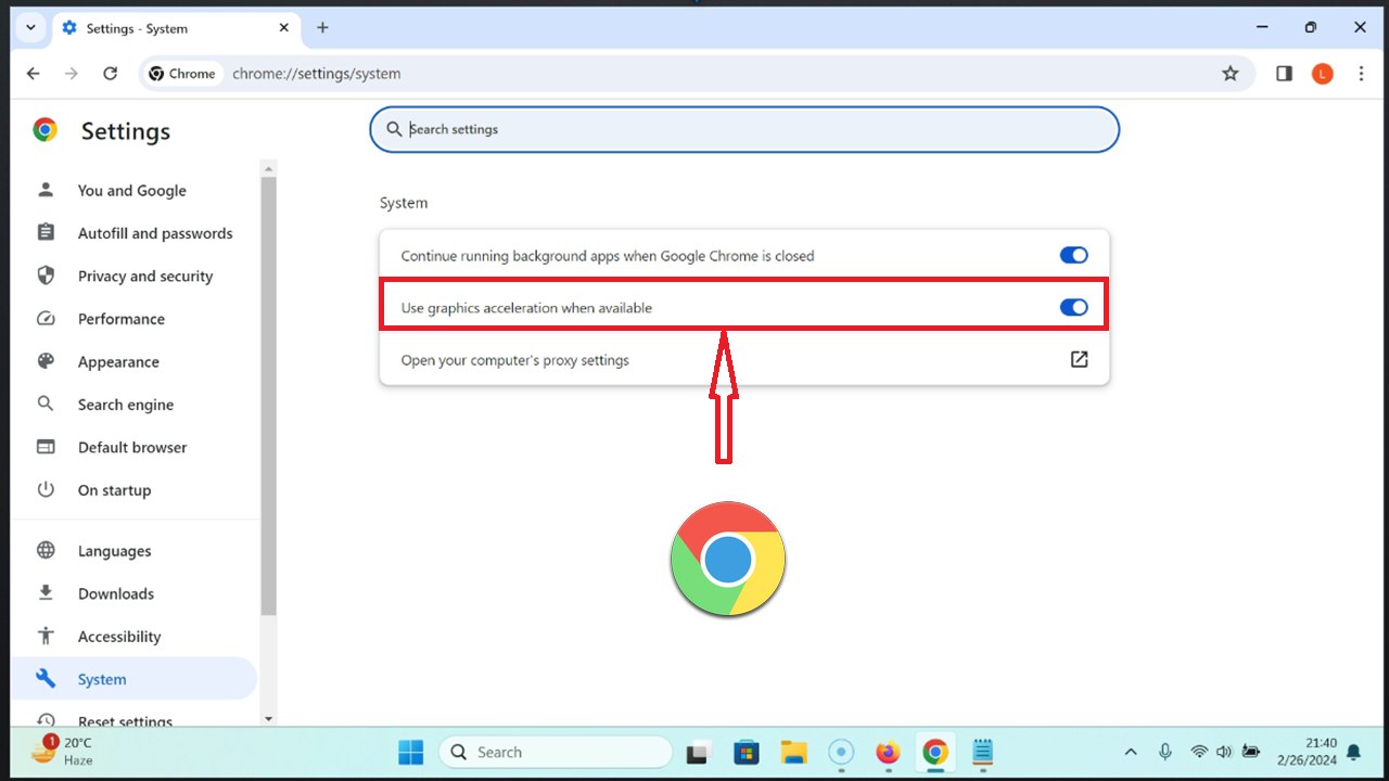 How to Enable 'Use Graphics Acceleration when Available' in Google Chrome on Windows 11?