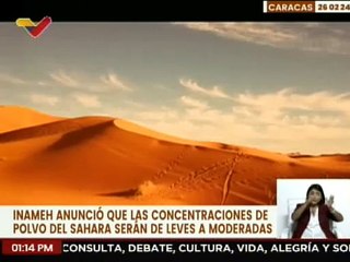 Inameh pronostica que concentración de polvo del Sahara durante 3 días serán de leves a moderadas