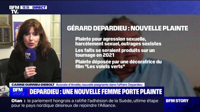 Affaire Depardieu: Il l'a coincée entre ses jambes et l'a touchée sur le corps, jusqu'à la poitrine , raconte l'avocate d'une nouvelle plaignante