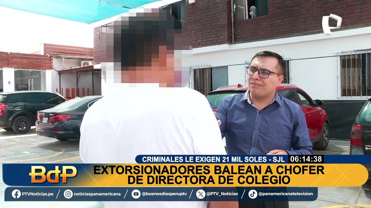 Extorsionan colegios en SJL: balean a chofer de directora de centro educativo y le exigen S/21 mil