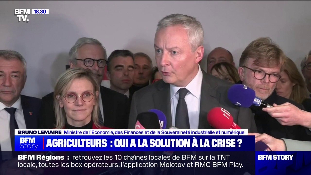 Salon de l'agriculture: Bruno Le Maire dénonce ceux qui disent "n'importe quoi, en jouant sur la colère des agriculteurs"