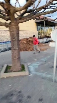 ⚡FRANCE – Des agriculteurs en colère ont déversé du fumier sur des caddies chez Leclerc de Valréas dans le Vaucluse.
