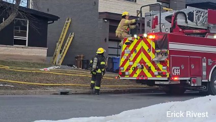 Incendie à La Prairie (Le Reflet - Erick Rivest)