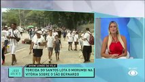 Denílson e Renata Fan elogiam partida do Santos com recorde de público no Morumbis
