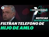 Filtran números celulares de Noroña, Claudia Sheinbaum e hijo de AMLO | Reporte Indigo