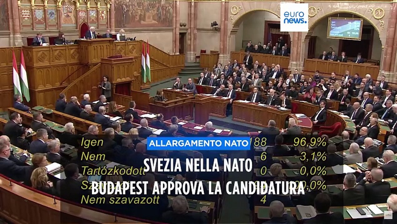 Nato: Ungheria ratifica la richiesta d'adesione della Svezia. Budapest era l'ultimo ostacolo