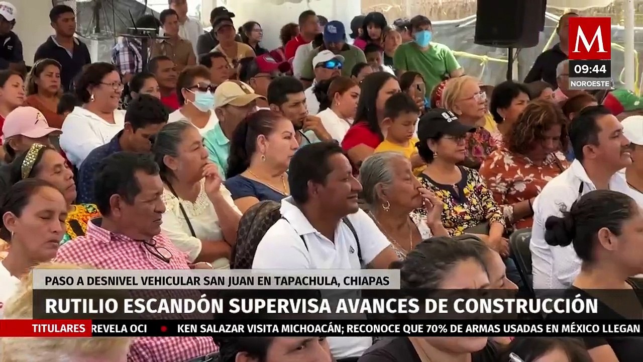 Rutilio Escandón supervisó avances de construcción vehicular en San Juan, Tapachula, Chiapas