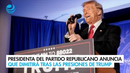 La presidenta del Partido Republicano anuncia que dimitirá tras las presiones de Trump