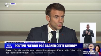 Emmanuel Macron: "La Russie ne peut, ni ne doit, gagner cette guerre en Ukraine. Nous sommes en train d'assurer notre sécurité collective"