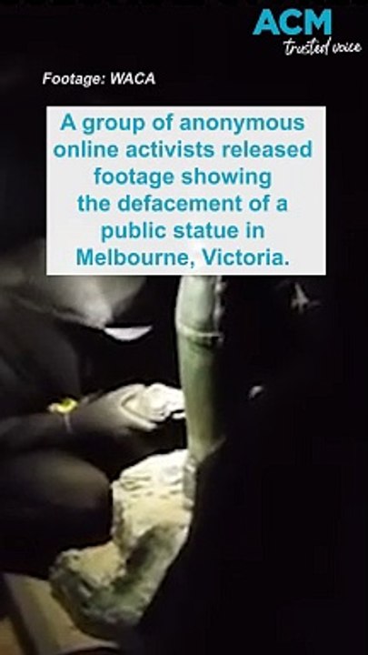 Activists topple Captain Cook statue in Melbourne