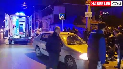 Otomobilin camına çarparak savrulan motosiklet sürücüsü yaralandı