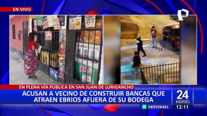 SJL: vecinos denuncian constante bulla y disturbios frente a bodega por instalación de bancas