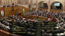 Moment Hungarian parliament votes to ratify Sweden’s bid to join Nato