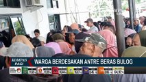 Ratusan Warga Berdesakan Antre Bantuan Beras Murah Bulog di Maros