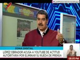 Pdte. Nicolás Maduro se solidariza con su homólogo López Obrador ante ataques de YouTube