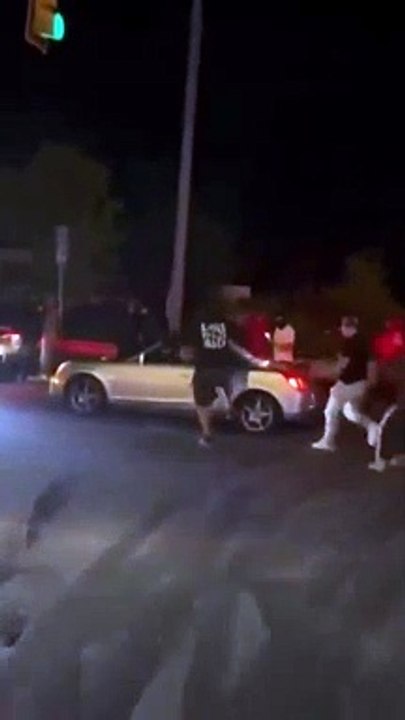 Woman's car gets destroyed by random people in the middle of the highway