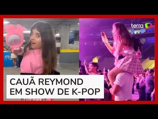 Cauã Raymond leva filha Sofia a show de K-Pop em São Paulo