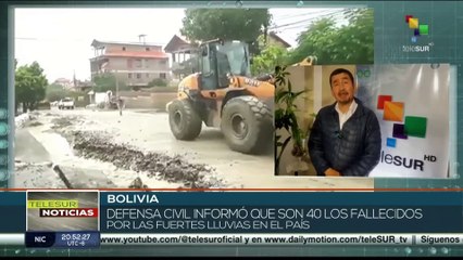 Defensa civil reportó 40 fallecidos por las fuertes lluvias en Bolivia